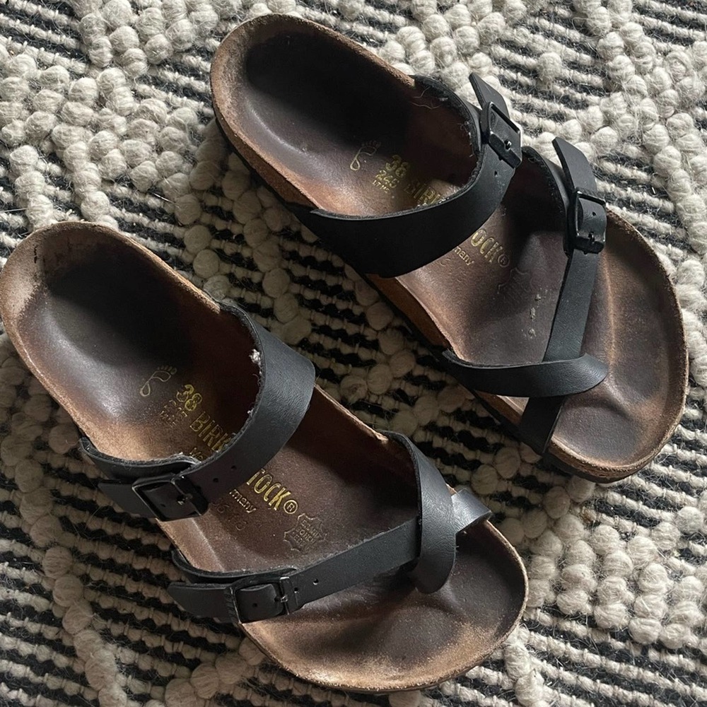 Birkenstocks Women’s Black Strap Sandals size 38